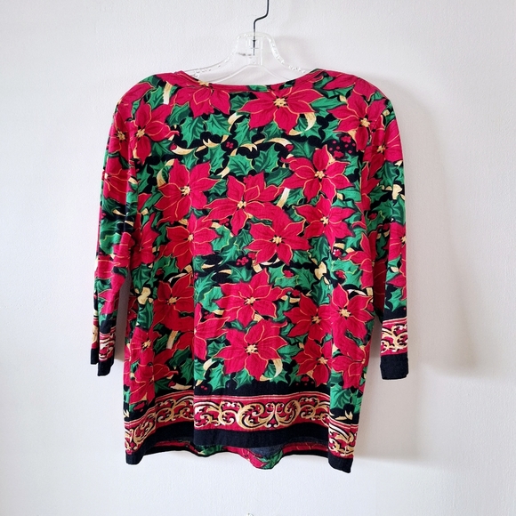 Vintahe Tradition Country Collection Festice Top with Red Sequins - Picture 2 of 4